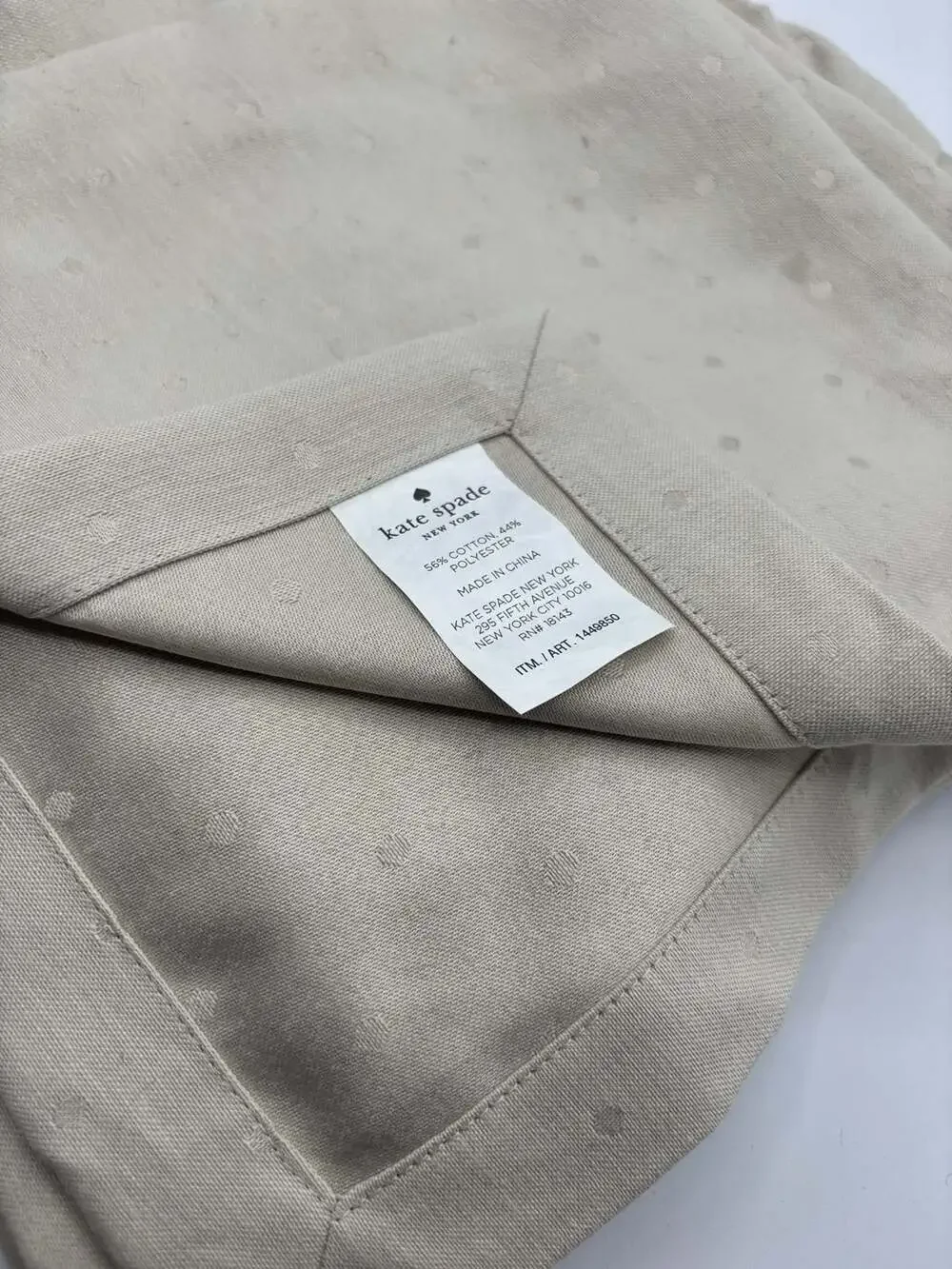 Kate Spade New York Larabee Polka Dot Napkins in Neutral Tan, Set of 4